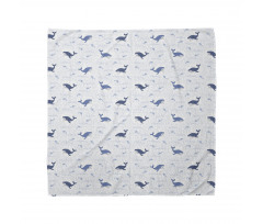 Fish Big Mammal Wave Graphic Bandana