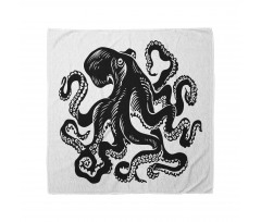 Monochrome Animal Sketch Bandana