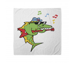 Crocodile Holding Guitar Bandana