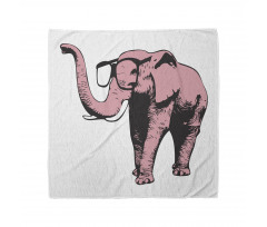 Cartoon Elephant in Glasses Bandana