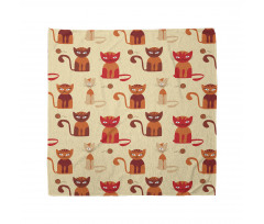 Cats in Paprika Orange Tone Bandana