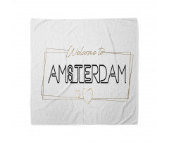 Minimal Bandana Modern ve Sade Welcome to Amsterdam Yazısı