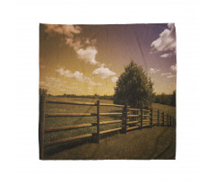 Rural Meadow Fence Sky Bandana