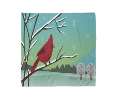 Bird on Snowy Branch Bandana