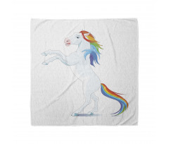 Reared up Horse Rainbow Mane Bandana