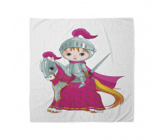 Knight Child on Horse Cartoon Bandana