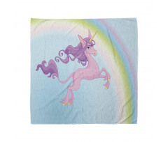 Unicorn and Pastel Rainbow Bandana