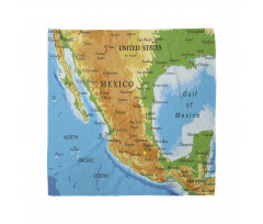 Detailed Map of Mexico Oceans Bandana