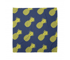 Egzotik Bandana Sarı Ananas Desenli