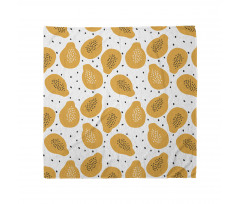 Papaya and Seeds Art Bandana