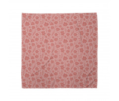 Romantic Simplistic Flowers Bandana