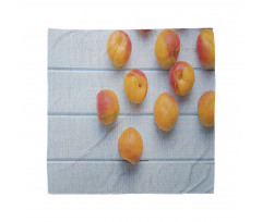 Apricots on Blue Wooden Table Bandana