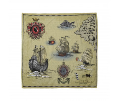 Antique Map Pirate Bandana