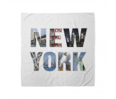 New York Bandana Modern Amerika Eyaleti Yazısı Kent USA