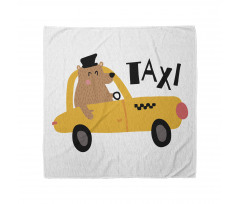 Taxi Bandana Çocuksu Grafik Tatlı Hayvancık Yazılı Desen