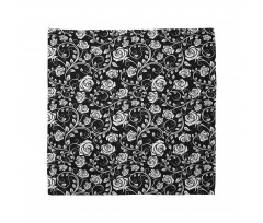 Roses on Swirling Stems Curl Bandana