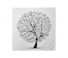 Abstract Leafy Floral Tree Bandana