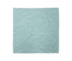 Simple Aquatic Doodle Waves Bandana