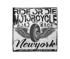 Motorsiklet Bandana New York Kanatlı Tekerlek Asi Konsept