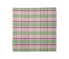 Symmetric Plaid Graphic Bandana