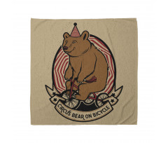 Circus Bear on Bicycle Art Bandana