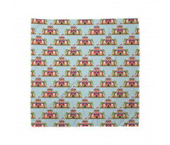 Cartoon Tent and Trees Fun Bandana