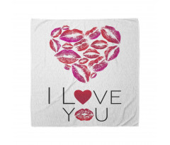 Kisses Lipsticks Lettering Bandana