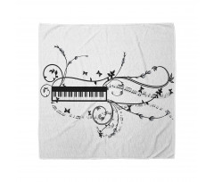 Keyboard Curlicue Motif Art Bandana