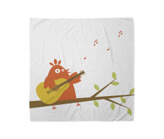 Singing Orange Bird on Branch Bandana