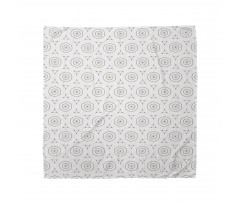 Geometrik Bandana İç İçe Geçmiş Modern Dairesel Çizgiler