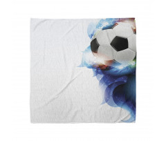 Spor Bandana Futbol Topu Desenli Maç Teması