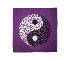 Benekli Bandana Mor Fonlu Yin Yang