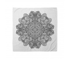 Geometrik Bandana Siyah Beyaz Geometrik