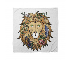 Lion with Flower Bandana