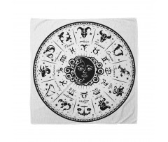 Black White Zodiac Bandana