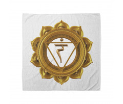 Dijital Sanat Bandana Hint Etkili Altın Lotus