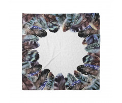 Bird Feathers Circle Art Bandana