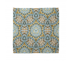 Geometrik Bandana Sarı Mavi Etnik Motif