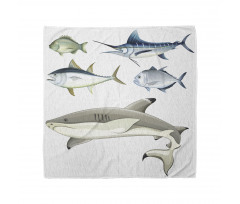 Collage of Aquatic Animal Bandana