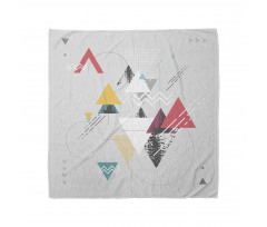 Geometrik Bandana Modern Üçgen ve Çember