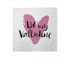 Aşk Bandana Be My Valentine Yazılı Pembe Kalp Desenli