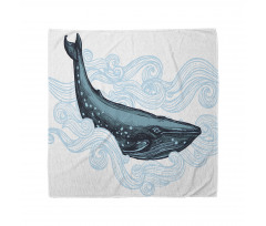 Whale with Striped Wave Bandana