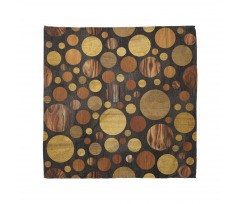 Brown Abstract Circles Bandana