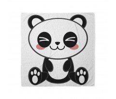 Doğa Bandana Sevimli Panda Temalı Hayvan Deseni