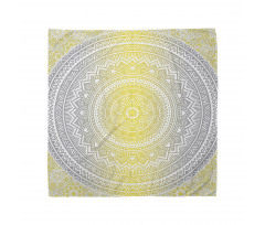 Mandala Bandana Gri Sarı Dairesel