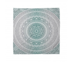 Mandala Bandana Gri Turkuaz Dairesel