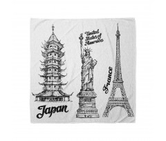 Japan Paris Building Bandana