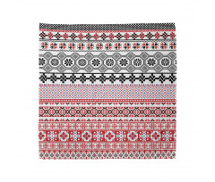 Etnik Bandana Kırmızı Siyah Kilim