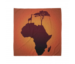 Safari Map with Continent Bandana