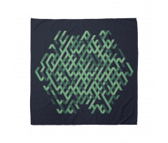 Soyut Bandana Geometrik Surreal Desenli